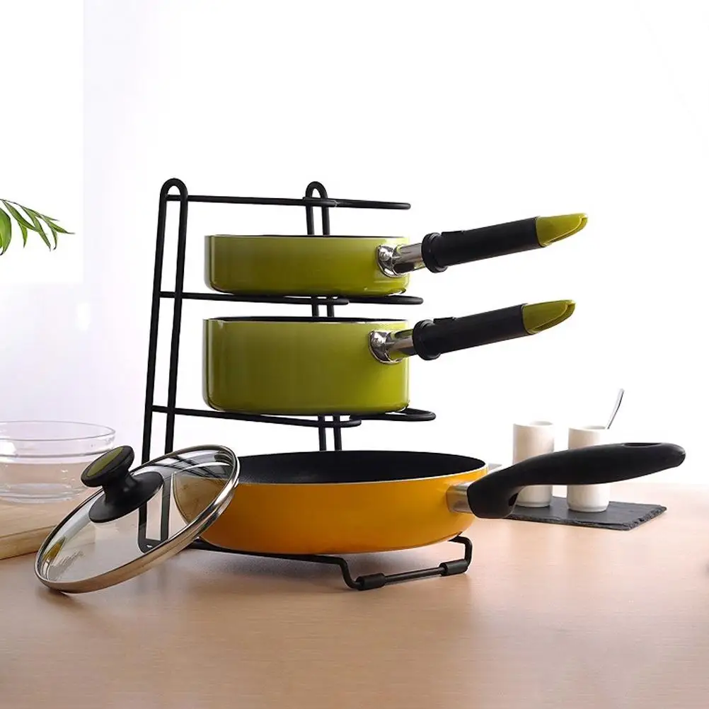 

Heavy Duty Pan Organizer Pot Rack for Kitchen Organization Stainless Steel Pan Organizer Holder Storage Rack Kitchen Accessory