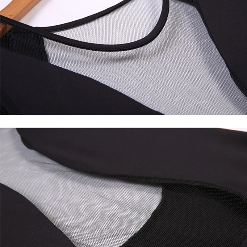 

See Through Sleeveless Party Dress Summer Sexy O-Neck Black Bodycon Dresses Women Mesh Black Party Club Mini Dresses