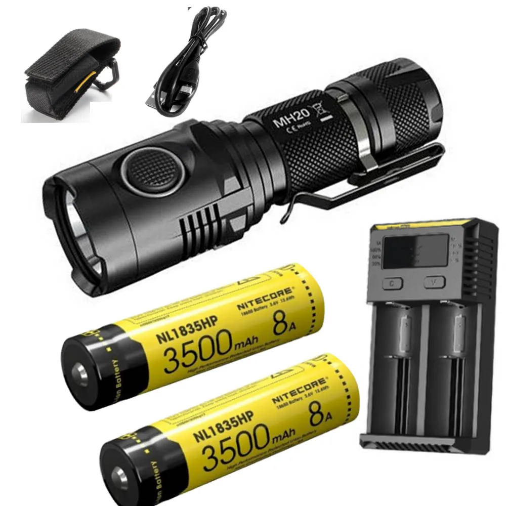NITECORE MH20 Micro usb зарядка вспышка CREE XM L2 U2 Макс 1000 люмен луч бросок 220 м Спорт на
