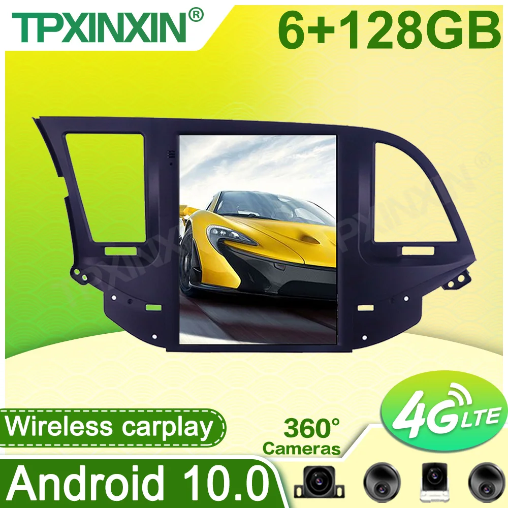 

Android 10 6+128G 360 camera For Hyundai Elantra 2016-2019 GPS Navigation Headunit Multimedia Player Radio Tape Recorder