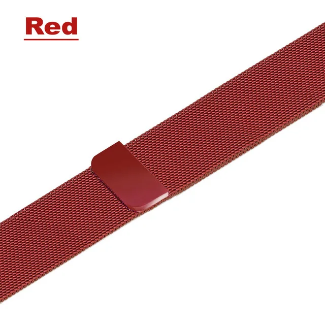 Металлическая Миланская петля для Xiaomi Huami AMAZFIT Stratos 2 2s Pace ремешок 22 мм браслет для Amazfit GTR 47 ремень из нержавеющей стали - Цвет ремешка: RED