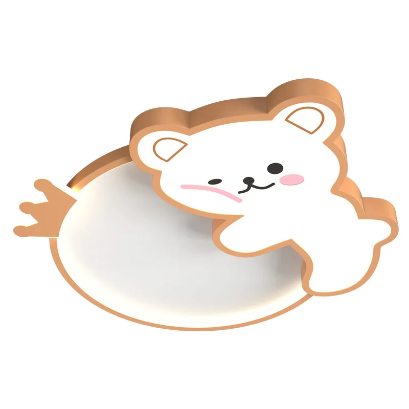 

Детский Светильник, очень милый мультяшный медвежонок, комната для мальчиков и девочек, спальня, светодиодный потолочный светильник, теплы...