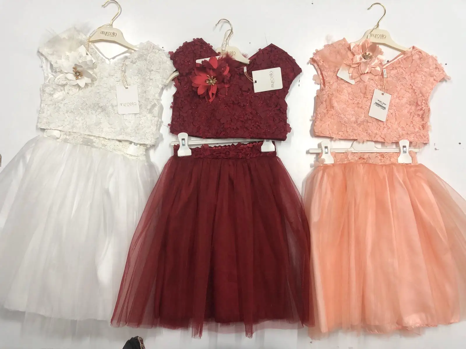 Юбка с подкладкой хлопковый пушистый тюль резиновая Талия V-образный вырез