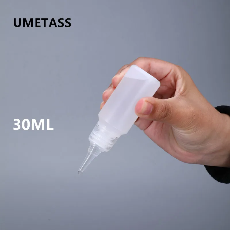 Небольшие пластиковые бутылки UMETASS из ПЭ 30 мл для клея масла круглая бутылка с