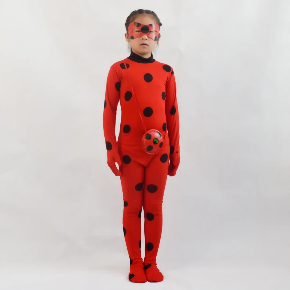 

Halloween Costume for Kids Girl - Red Ladybird Little Beetle Dress Up Suit Jumpsuit Party Cosplay for Teen Toddler Child