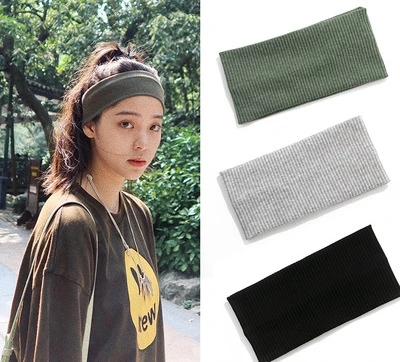 Женские повязки на голову модные широкие эластичные для волос с узлом простые