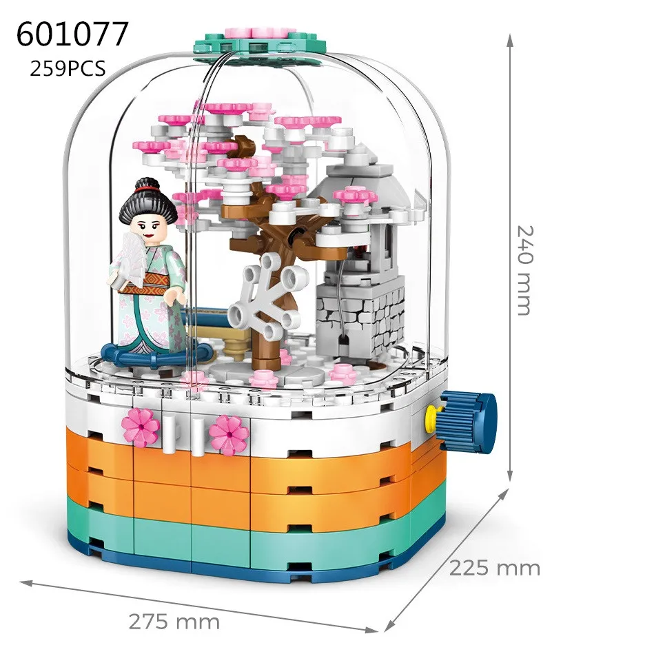 Сезон цветения вишни японский уличный вид цветочный Буш строительные блоки