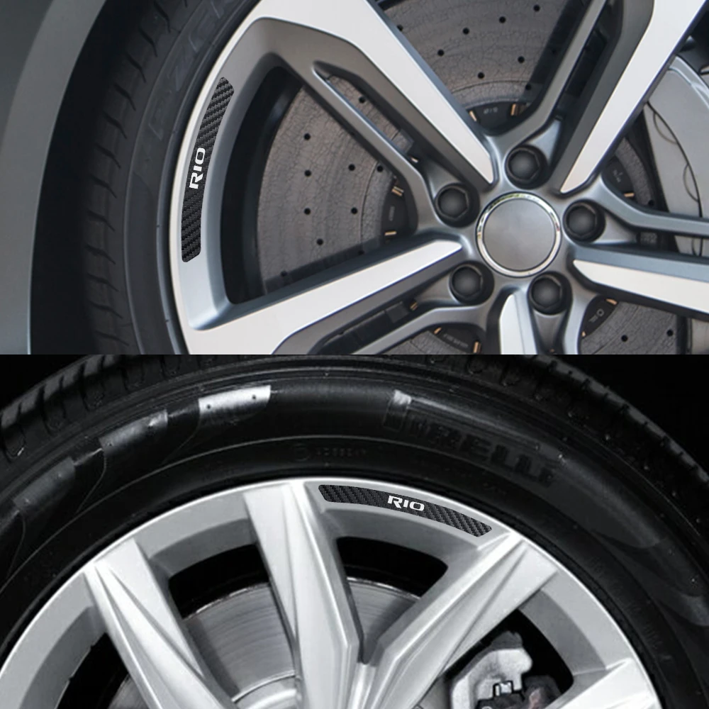 Автомобильные наклейки на обод колеса для Kia Sportage Rio Picanto Sorento Ceed Optima Soul K9 Hub