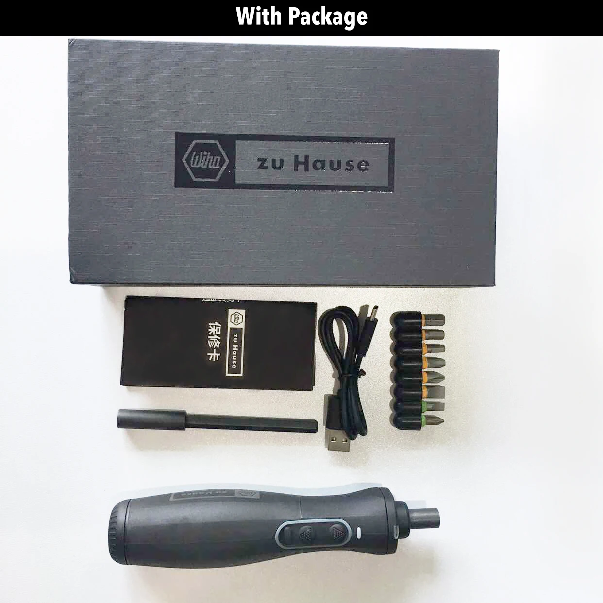 With Package Xiaomi Mijia Zu Hause электрическая отвертка перезаряжаемая бытовая электрическая ручная дрель маленький пистолет дрель переносной шуруповерт - Цвет: With Package