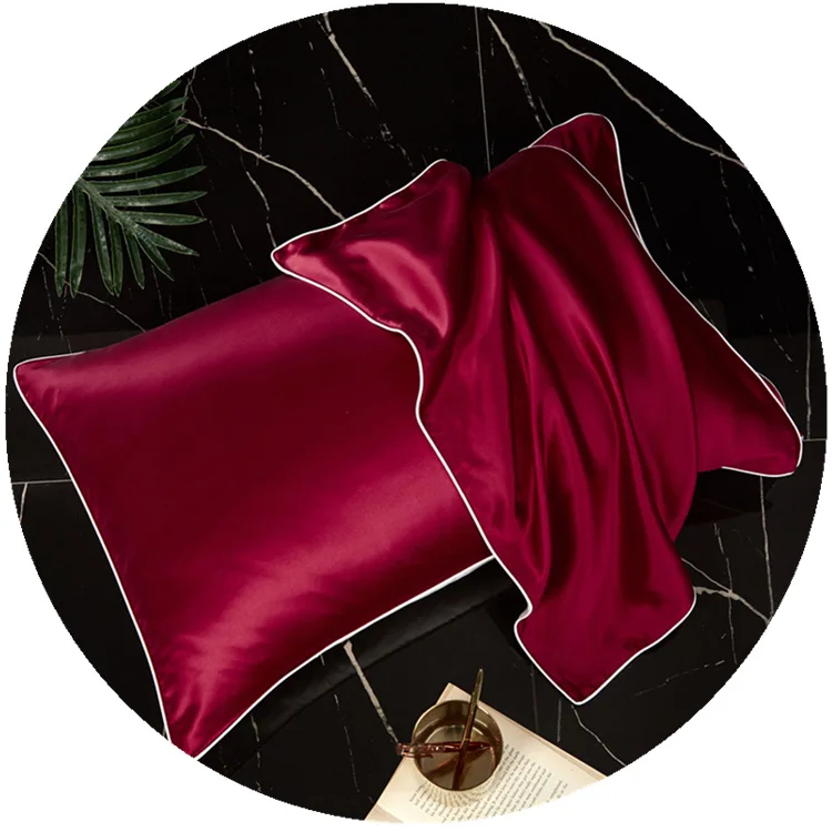 

2pcs 48x74cm PureSingle Silk Pillowcase Side Mulberry Silk Satin Plain Real Natural Silk Pillowcase Mulberry Silk Pillow Case