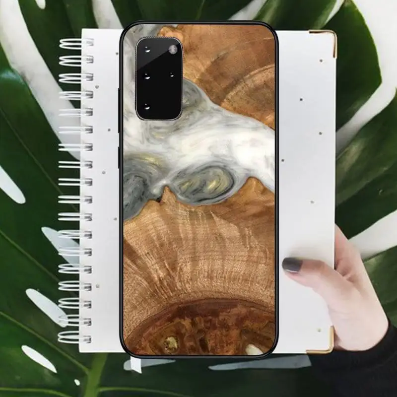 

Traveler Protective Wood Resin art Phone Case For Samsung galaxy S 7 8 9 10 20 edge A 6 10 20 30 50 51 70 note 10 plus