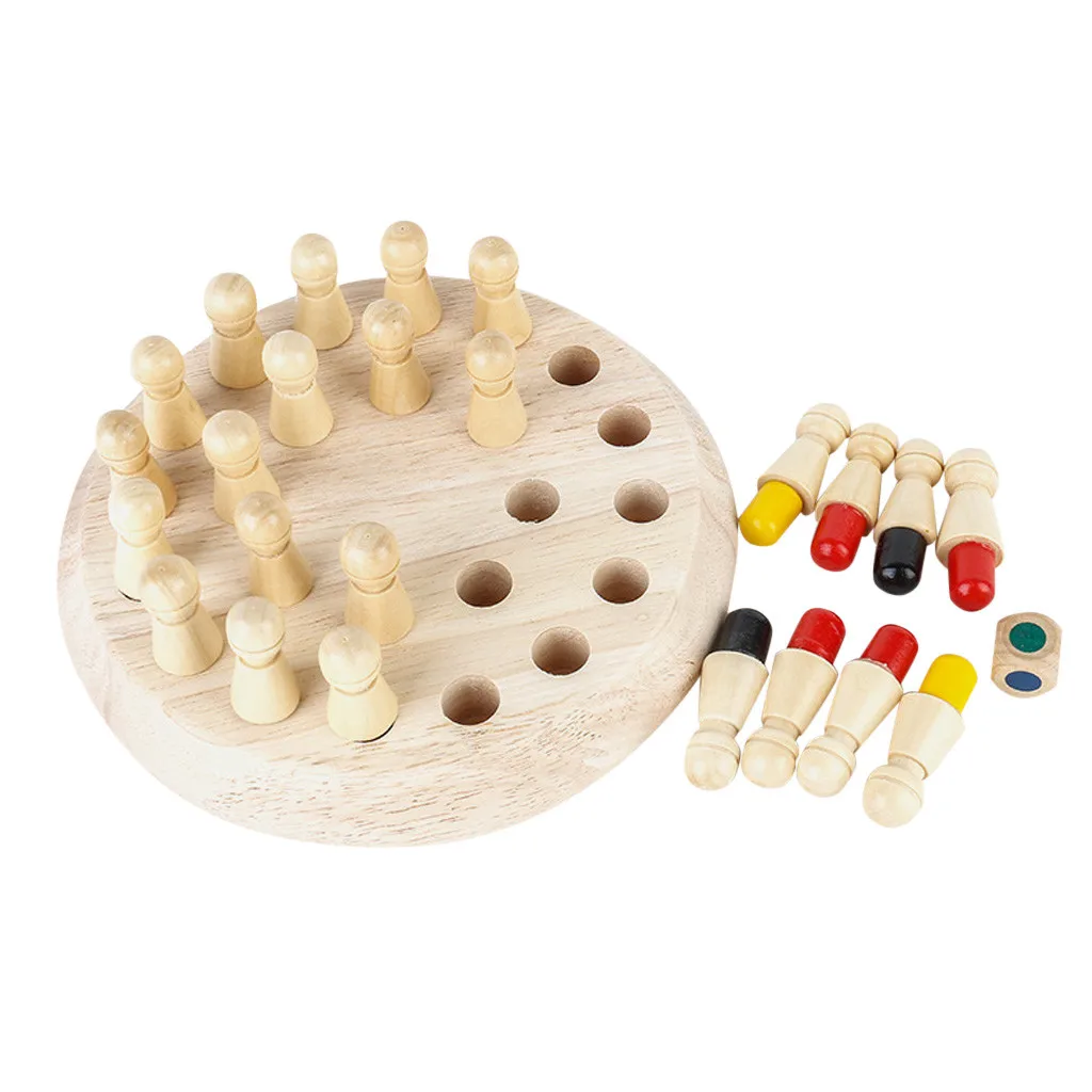 Kids Toys Wooden Memory Match Stick Chess Game Fun Block Board Educational Color Cognitive Ability Toy Children Gifts C140# | Игрушки и