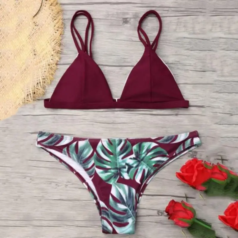 2 шт. сексуальные женские купальники бюстгальтер комплект бикини с пуш ап пляжный