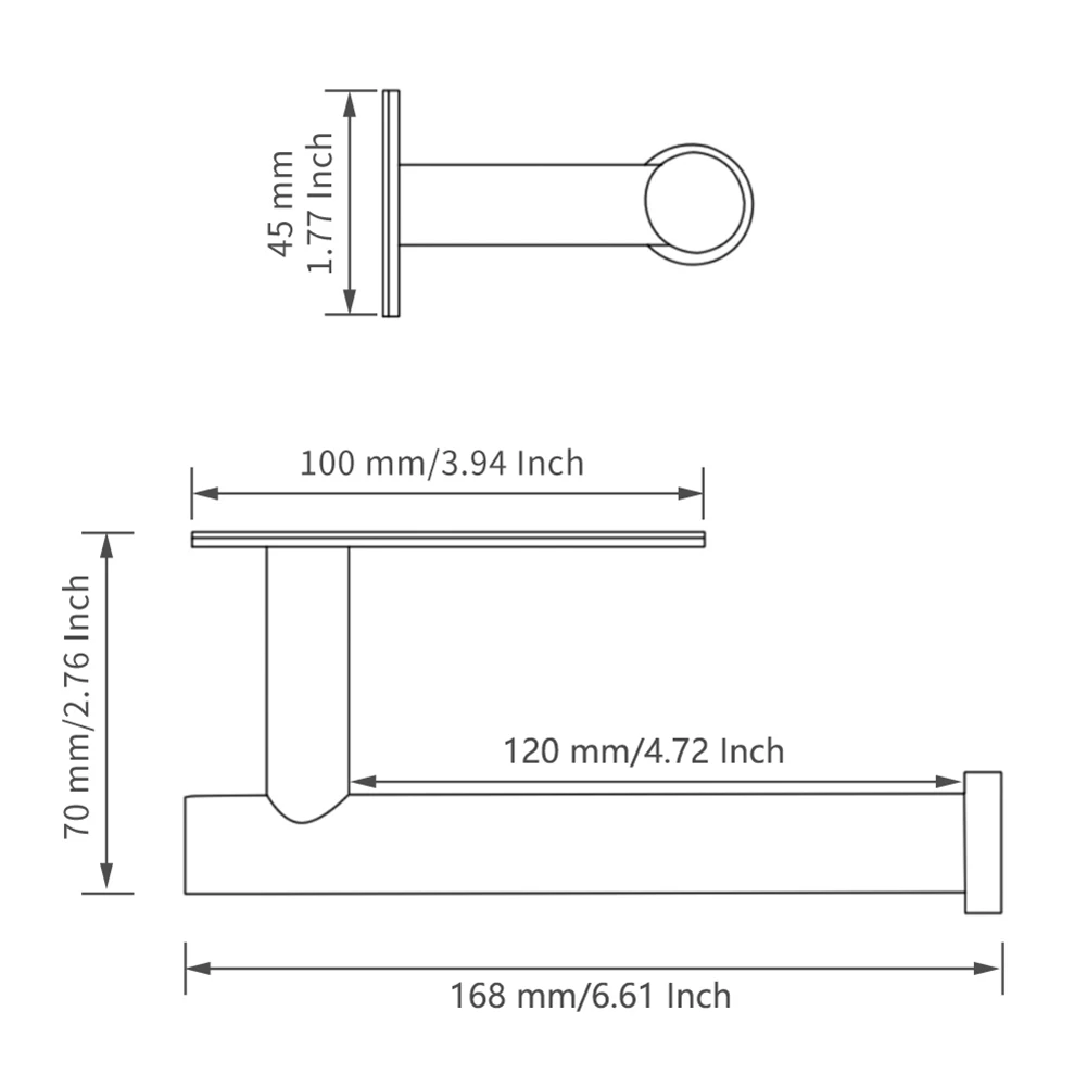 

Wall Mount Toilet Paper Holder Self-adhesive Installation 304 Stainless Steel Rust Bathroom Tissue Towel Hanger Accessories