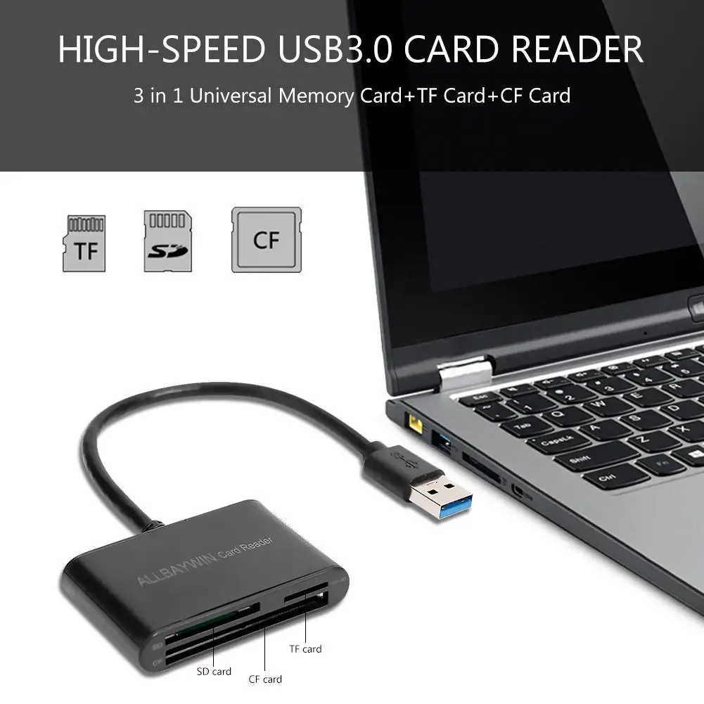 Карта памяти 3 в 1 TF-карта и CF-карта USB3.0 портативный высокопроизводительный чипсет