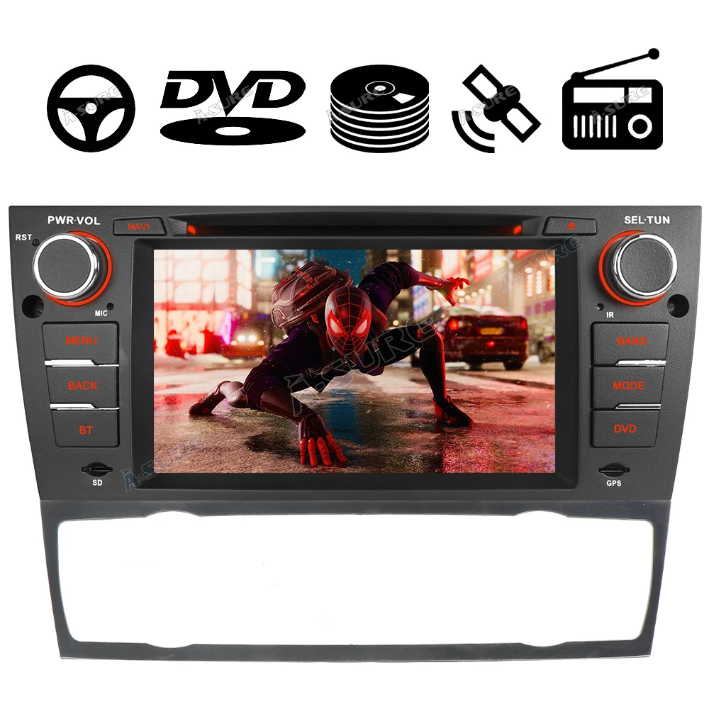 A-Sure автомобильный мультимедиа 1 Din автомобильное радио GPS DVD BT RDS SWC навигация для BMW