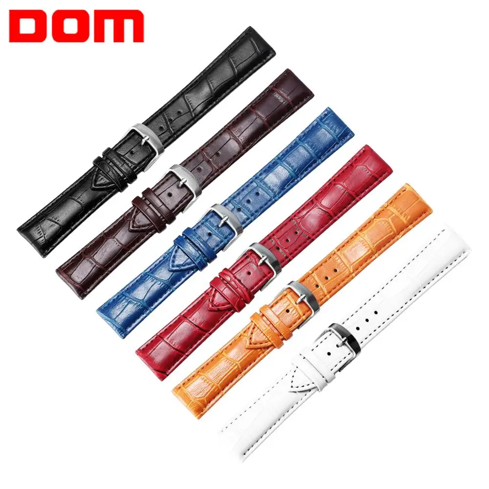 Ремешок для часов из искусственной кожи Ремешки наручных DOM 18 мм 20 14 16 22