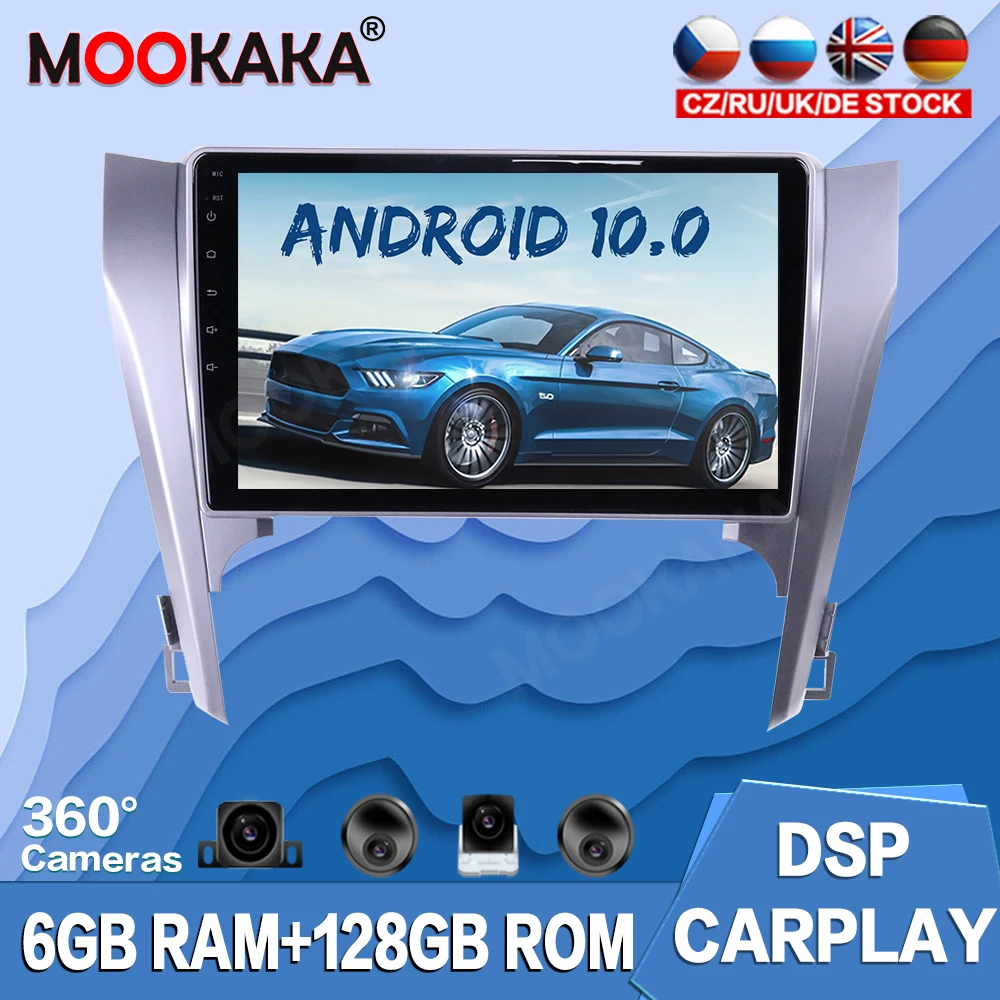 

Android 10,0 для Toyota Camery 2012-2015, 128 ГБ, мультимедийный плеер, автомобильное радио, GPS-навигация, автомобильный стерео рекордер, аудиоголовное устрой...