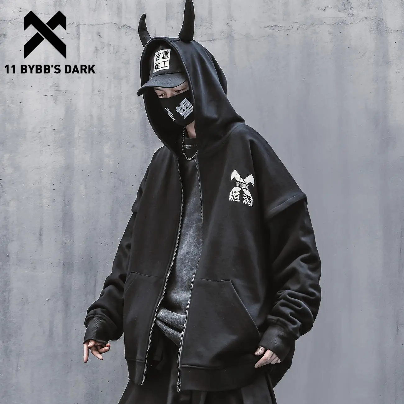 

Толстовка мужская в стиле Харадзюку, 11 BYBB'S DARK Techwear, 2021