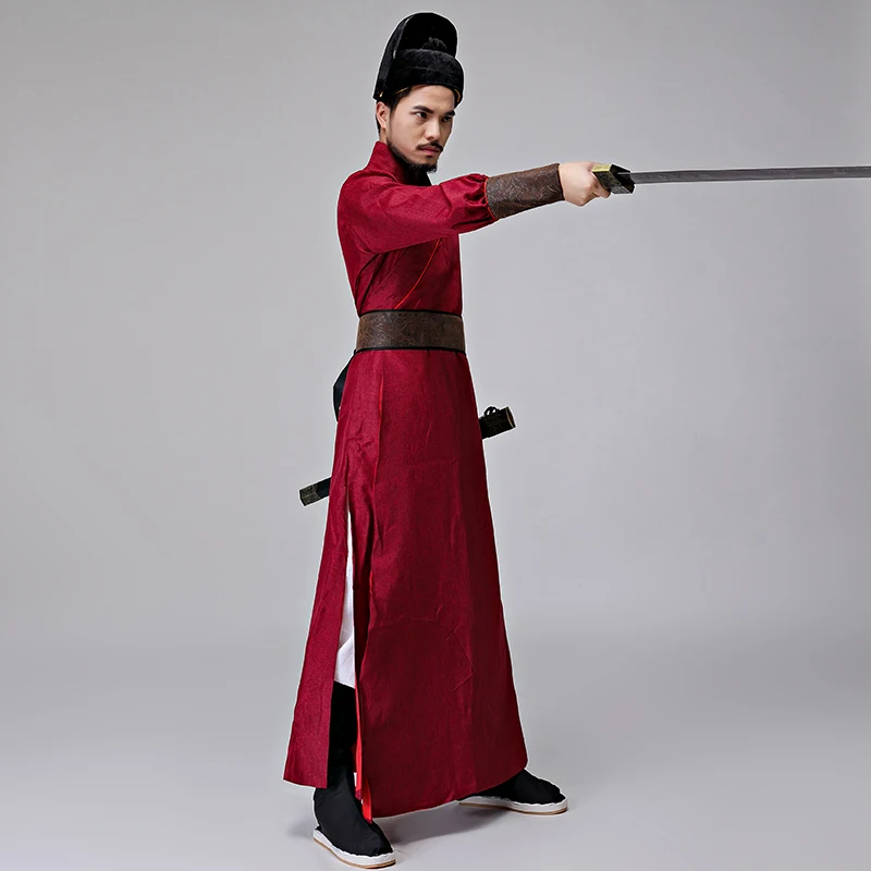 Маскарадный китайский традиционный костюм Мужская одежда халат Восточный