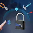 Бесключевой USB-замок с распознаванием отпечатков пальцев, перезаряжаемый дверной замок с распознаванием отпечатков пальцев, умный навесной замок с быстрой разблокировкой из цинкового сплава, металлический саморазвивающийся чип