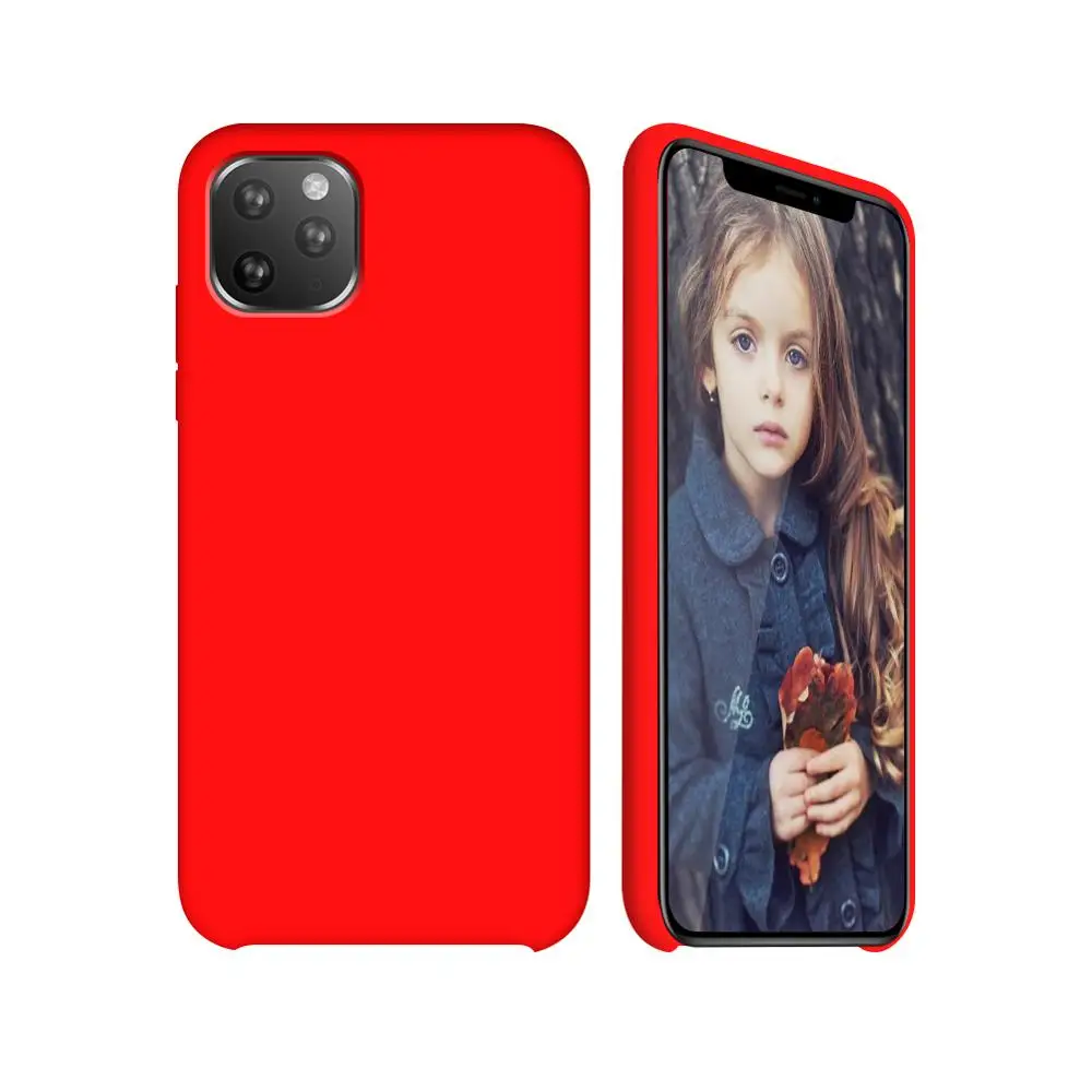 red Чехол Arvin для iPhone 11 Pro Max, чехол из жидкого силикона, мягкая подкладка из микрофибры, толстый чехол для iPhone 11 Pro - Цвет: red