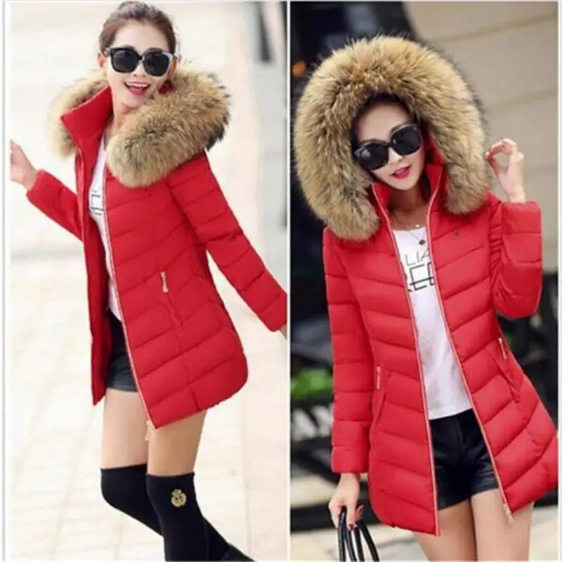 

parka mujer Women coat New fashion winter thick warm fur hoody winter coat women women Down jacket coat winter jacket women