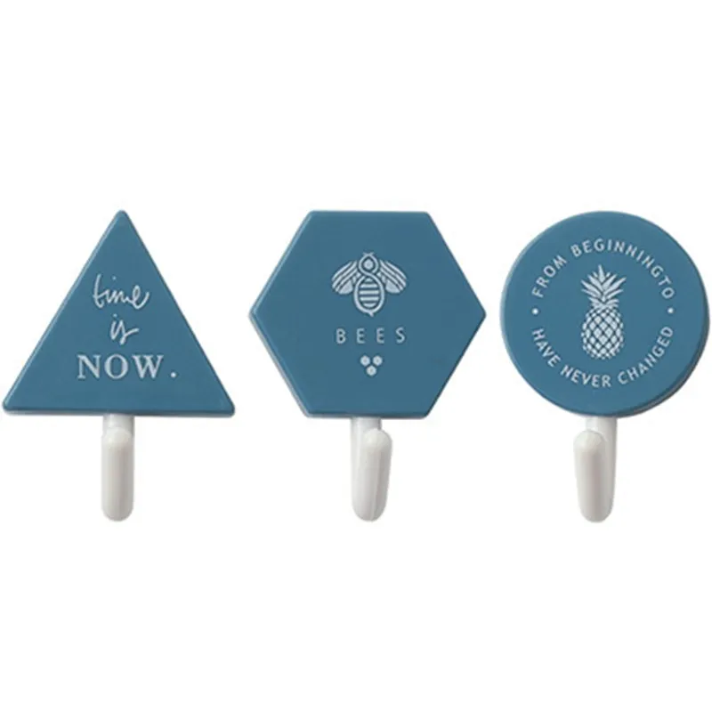 Крючок пластиковый настенный 3 шт.|Крючки для ванной| |