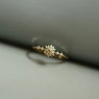 Изящные милые женские кольца в виде снежинки изящные кольца Свадебные ювелирные изделия кольца на палец с цветком снега Изящные ювелирные изделия кольца