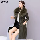 Женская куртка из искусственной кожи ZQLZ, облегающая Толстая теплая куртка из искусственной кожи с меховым воротником, Повседневная Верхняя одежда для снежной погоды, зима 2020