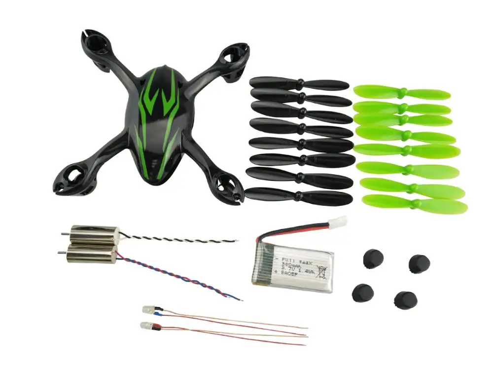 

Hubsan Accessory Package 16PCS Propellers 2PCS Motors 2PCS LED Light + 3.7V 380mAh Battery Case 4PCS Foot Ppad for X4 H107C Dron