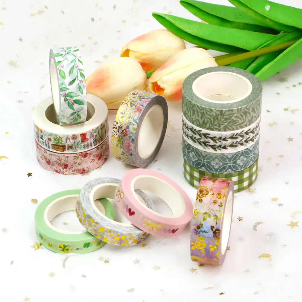 

1PC Spring Decoration Flowers Leaves Bowknot Masking Washi Tape Set for DIY Bullet Journal Scrapbooking Stickers Cute Stationery
