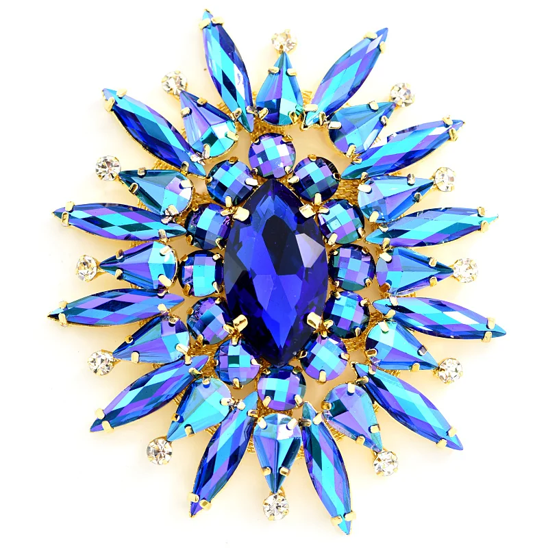 5 форм 1 шт. цветные стразы с кристаллами АБ пришивные золотым низом для украшения