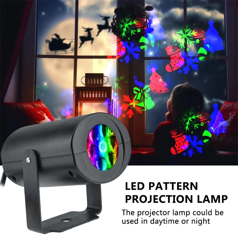 Christmas Holographic Projector 12 Styles Party Christmas Santa Claus Projection Lamp New Year Home Party Decor Holiday Supplies