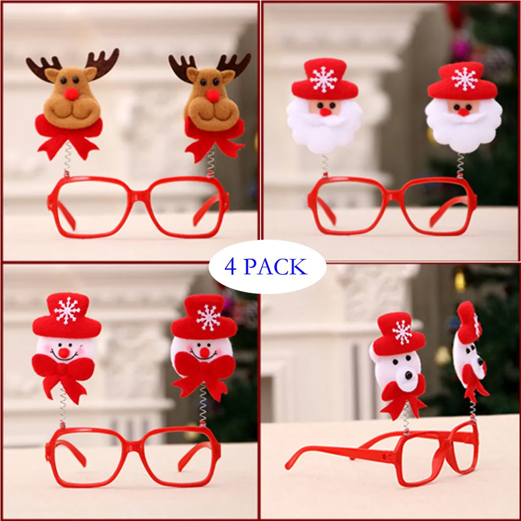 Лидер продаж подарок на Рождество милая мультяшная оправа для очков блестящие
