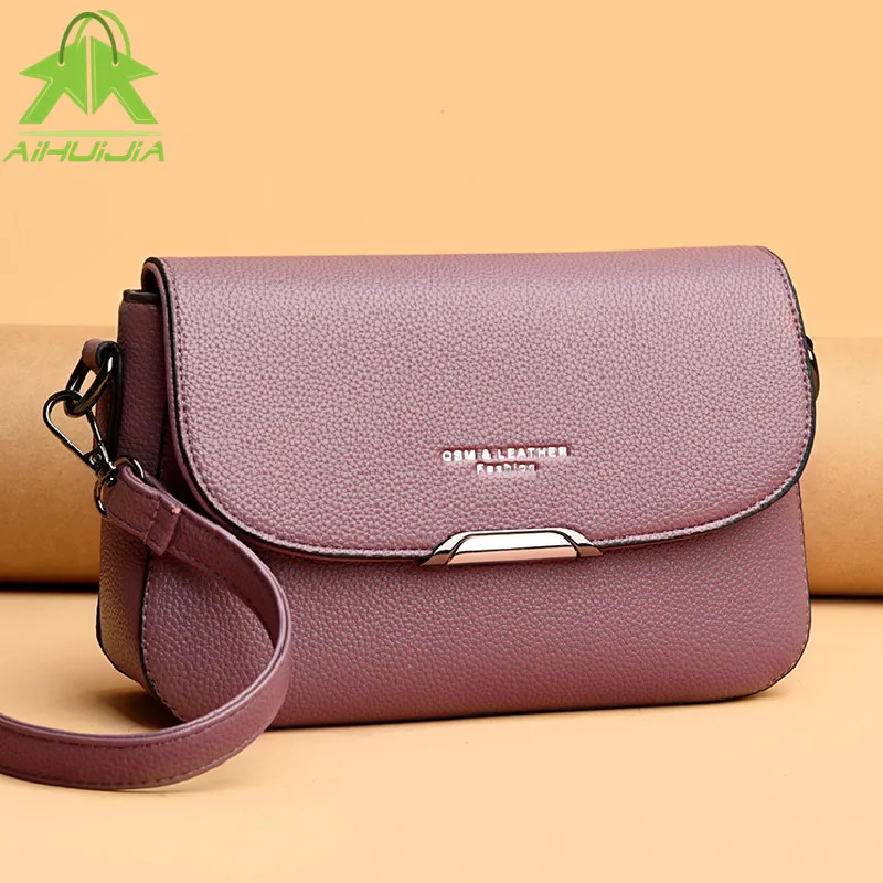

Fashion Lady Shoulder Bag Designer Handbag 2021 New High Quality Pu Leather Solid Color Simple Travel Messenger Small Square Bag
