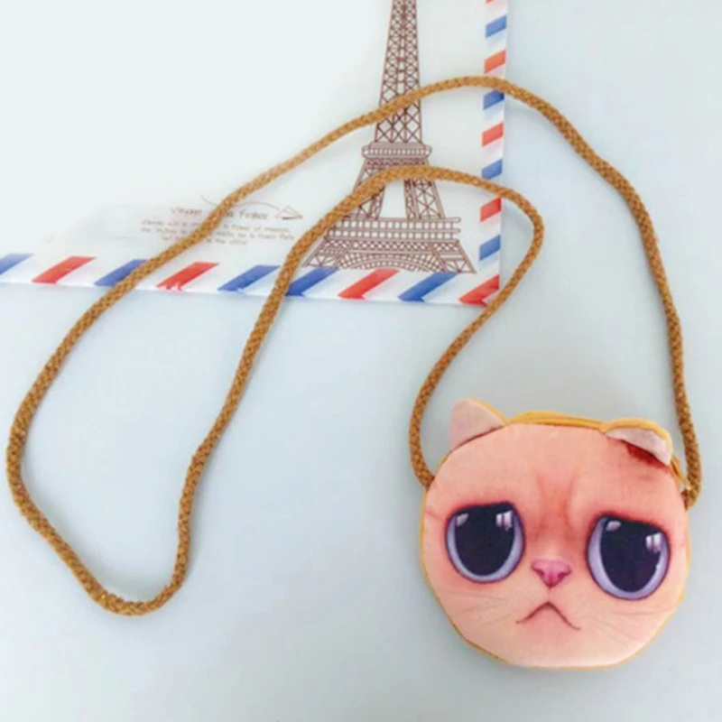 Детские кошельки с объемными животными милые маленькие мини-сумки-мессенджеры