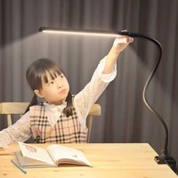desk lamp long arm clip flexible eye protected office table lamp for bedroom led light 5 level brightness color 10w for reading