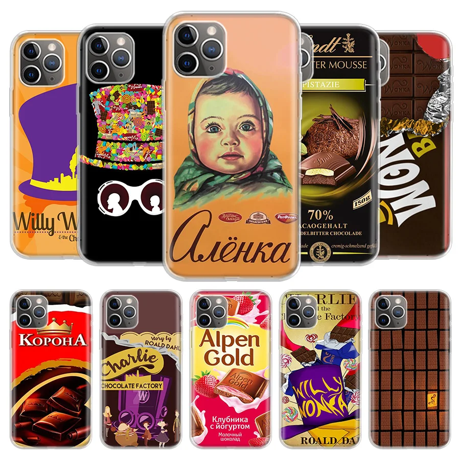 Чехол для телефона Alenka bar wonka chocolate iPhone 11 12 Mini Pro 7 6X8 6S Plus XS MAX + XR 5S Eleven Art TPU
