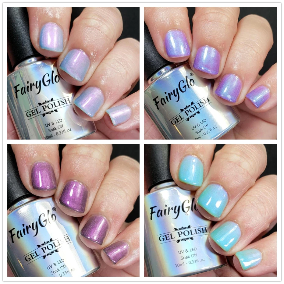FairyGlo 10 мл Гель-лак для ногтей жемчужный Блестящий УФ-Гель-лак замачиваемый долговечный дизайн ногтей Гель-лак Гибридный лак