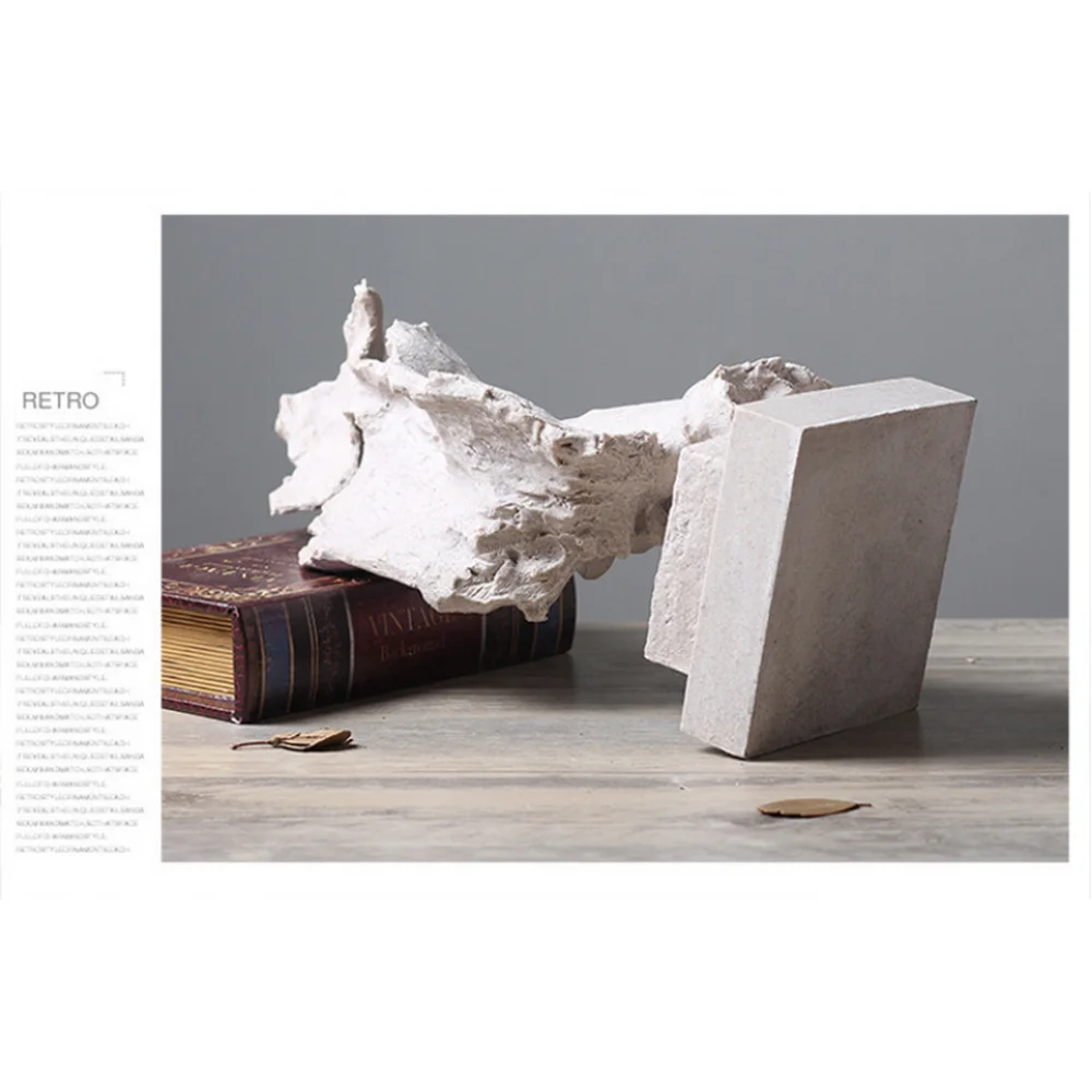 Абстрактная скульптура статуэтка украшения из смолы тишина золото украшение для