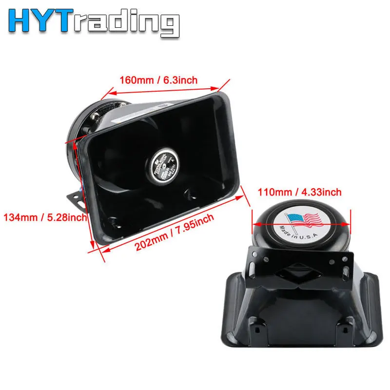 200 Вт 8 звуковая сигнальная сигнализация полицейская пожарная сирена 12 в