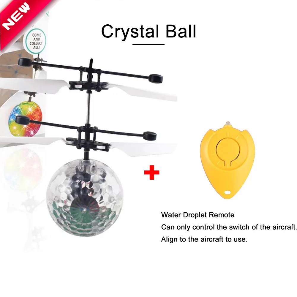 Crystal Ball-Switch Радиоуправляемый индукционный самолет летающий шар светящийся детский F светильник электронный инфракрасный пульт дистанционного управления игрушки светодиодный светильник мини вертолет - Цвет: Crystal Ball-Switch