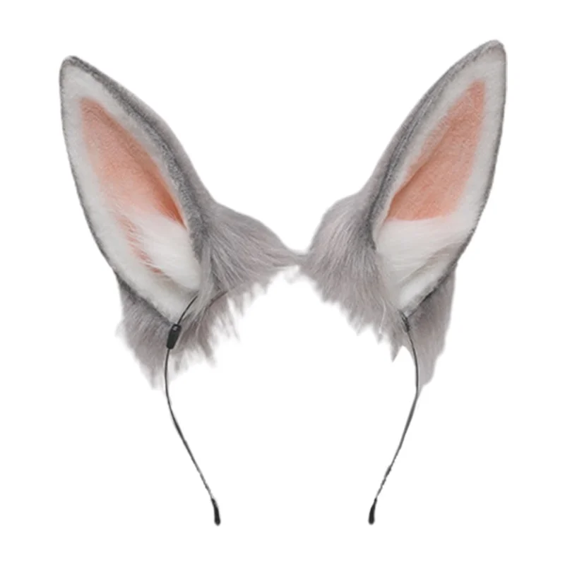 

Lolita Cute Headbands Furry Rabbit Cat Ears Headwear Kawaii Bunny Hair Hoop For Halloween Cosplay Props Headpiece Party Supplies