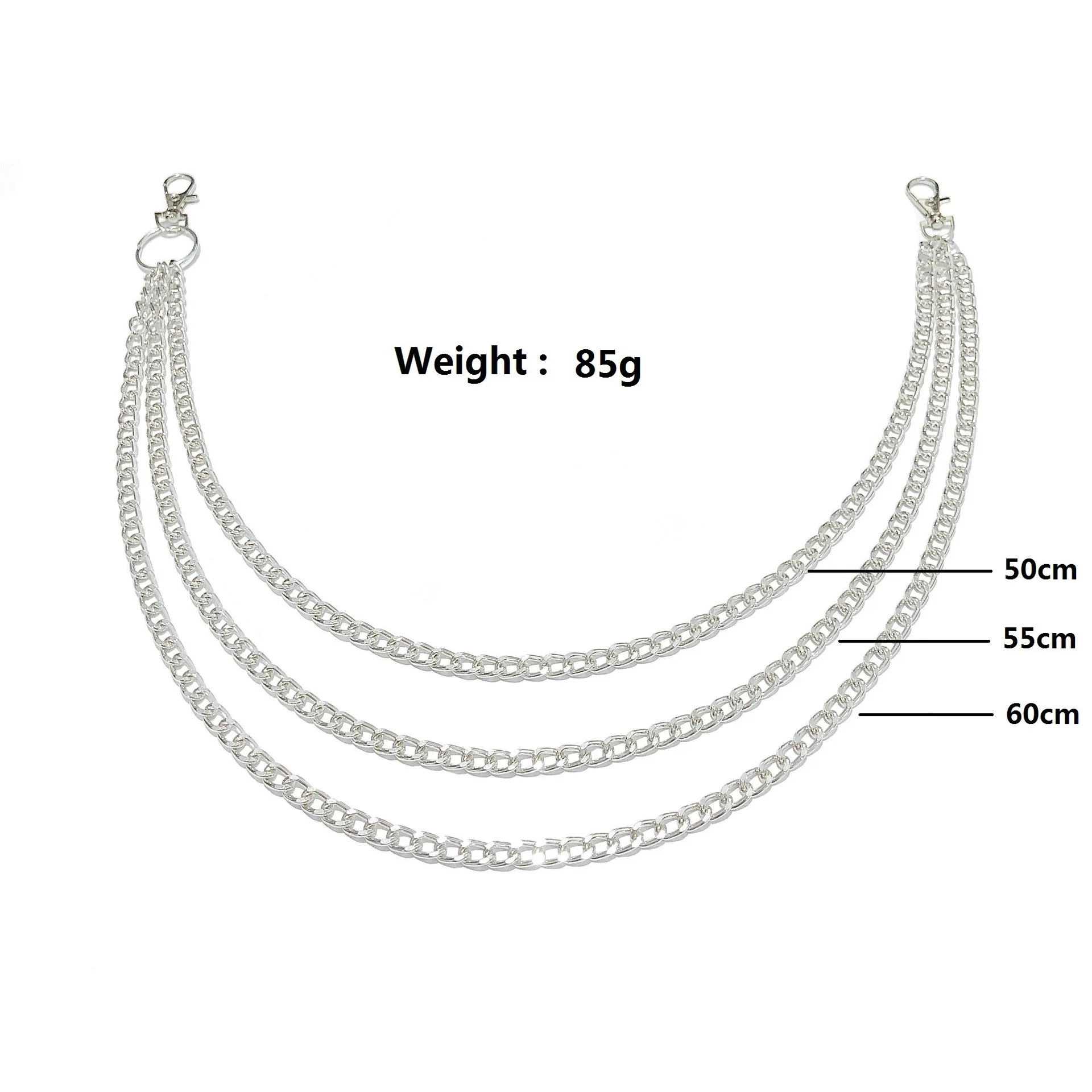 

Novelty! Women's Two Layer Butterfly Chain Hip Hop Punk Gold Silver Metal Chain For Pants Rock Jewelry Keychain