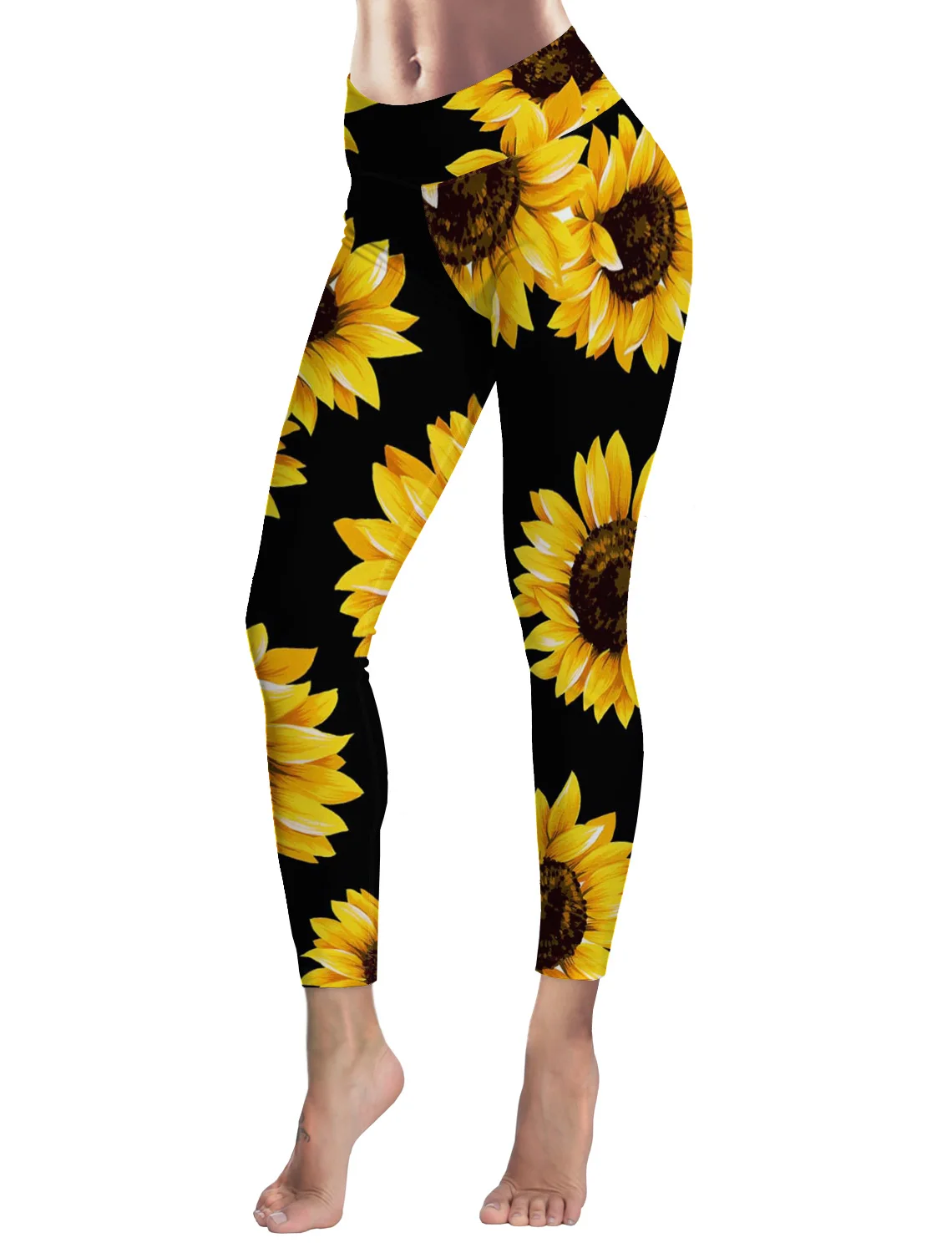 Леггинсы женские с эффектом пуш-ап повседневные натуральные желтые штаны для