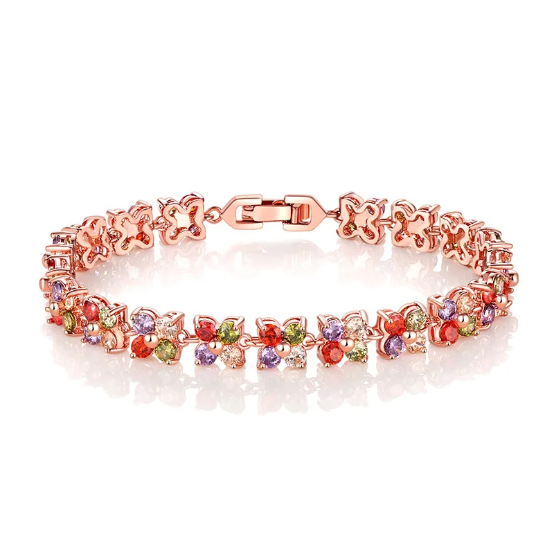 Bettyue новый модный эффектный браслет с четырьмя листьями и цветами для женщин AAA