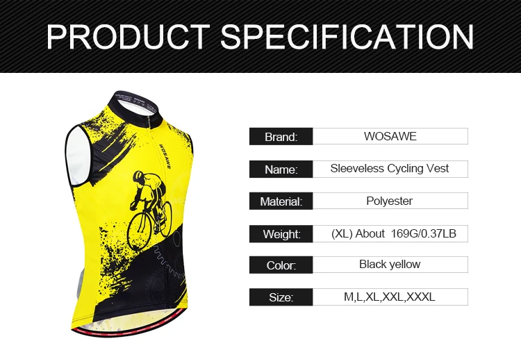 Светоотражающий велосипедный жилет WOSAWE майка без рукавов одежда для гонок