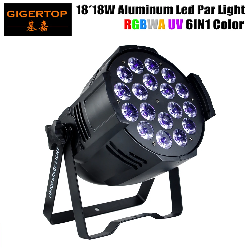 TIPTOP 18x18 Вт RGBWA + УФ 6in1 светодиодный PAR Светильник IP65 DMX Крытый 64 для ди Джея свет