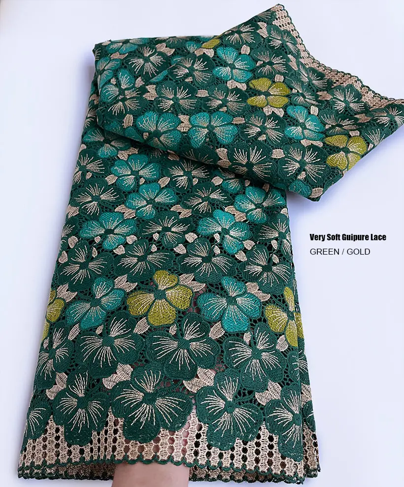 Мягкий полностью вышитый африканский гипюр кружевной современный традиционный